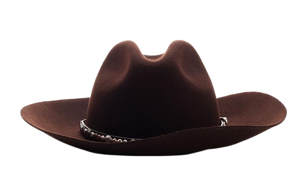 

Широкополая шляпа с ремешком Deluxe Brand Studded Golden Goose, коричневый