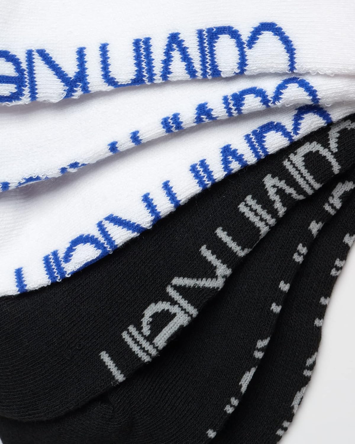 Мужские носки Calvin Klein Quarter Socks - 12 пар дышащих, мягких, амортизированных, спортивных носков до щиколотки для мужчин, Black/White — фото 3