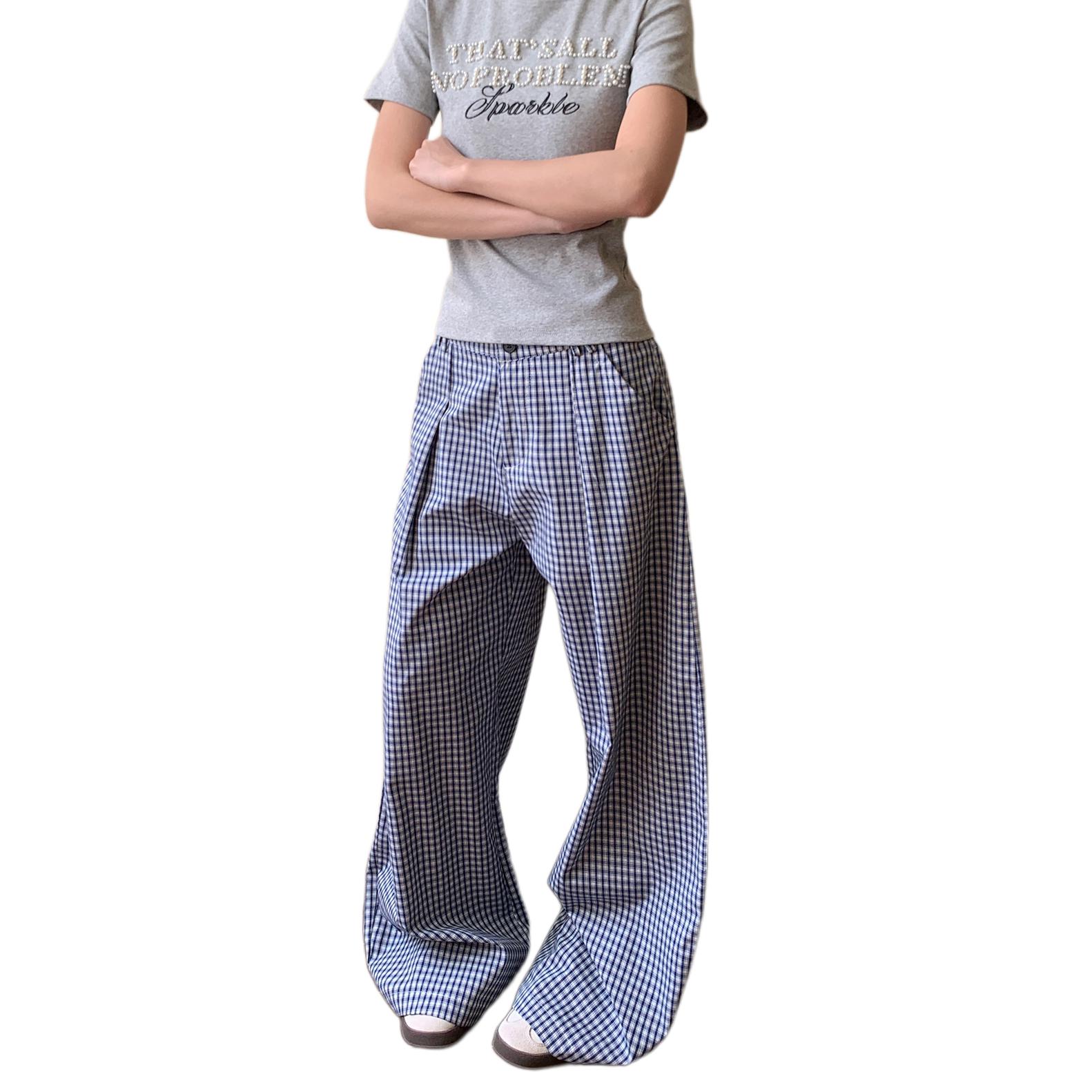 

NEVER RULE Повседневные брюки Unisex Blue Moderate Wide Leg