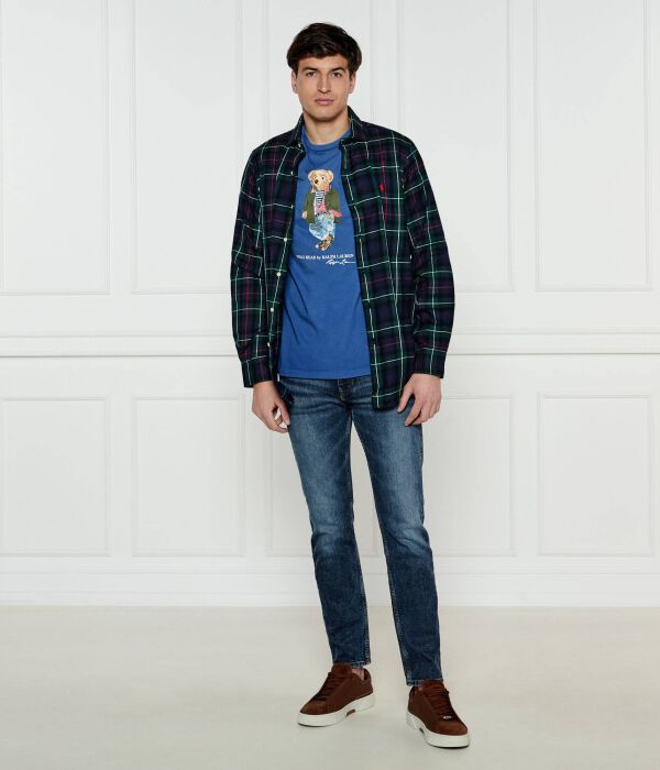 Футболка Polo Ralph Lauren классического кроя, синий — фото 2