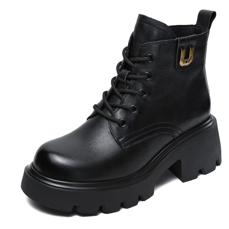 Короткие ботинки Martin 6 см женские Devanro, Black