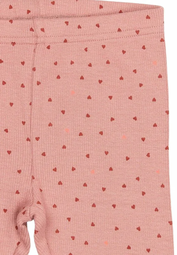 Леггинсы брюки Petit Piao, Dusty Rose Heart Aop — фото 3