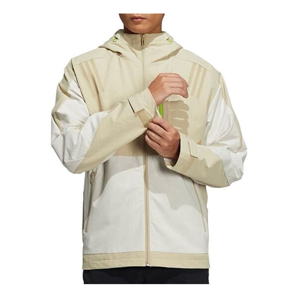 

Куртка Men's adidas Splicing Side Pocket Zipper Hooded Jacket Beige, бежевый