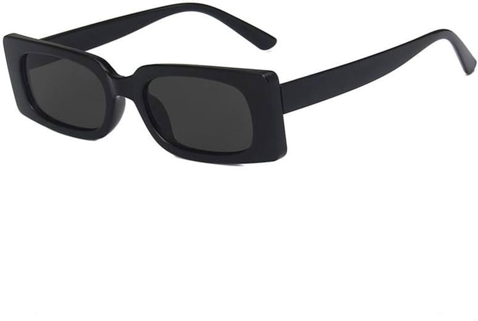 

Уникальные солнцезащитные очки в форме прямоугольника с цветочным узором для женщин, винтажные, маленькие, модные, с защитой от УФ-излучения UV400 (2027 год) MTZJH, Black