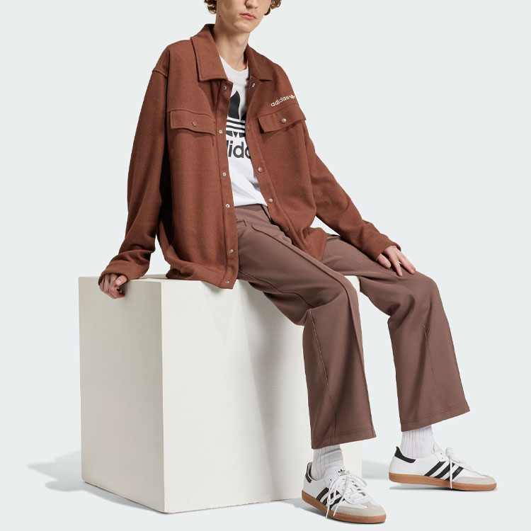 Adidas Originals Premium Ref Pants Knitted Sports Pants Men's Stratum Dark Earthy Brown — фото 4
