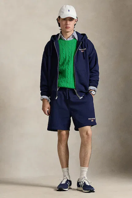 Шорты с принтом Polo Ralph Lauren, синий — фото 3