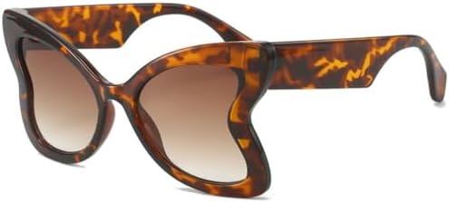 

Новые модные солнцезащитные очки большого размера для женщин, уникальные, с градиентным переходом цвета, защита от УФ-излучения UV400, солнцезащитные очки для мужчин MTZJH, Leopard Tea