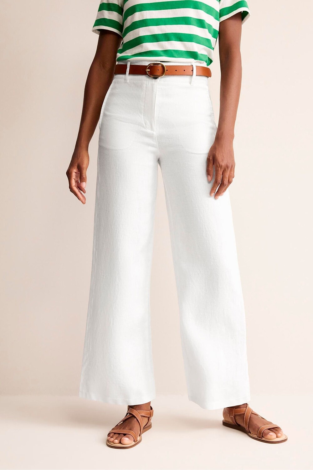 

Льняные брюки Westbourne Boden, белый