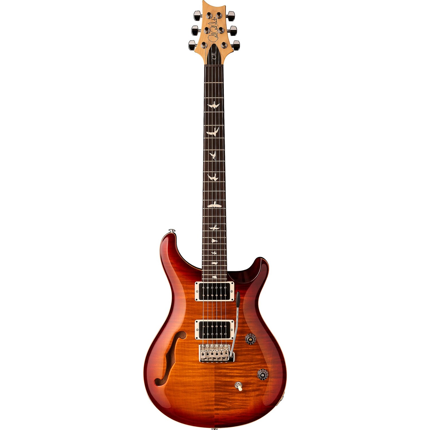 

PRS CE 24 Полуполая электрогитара Dark Cherry Sunburst