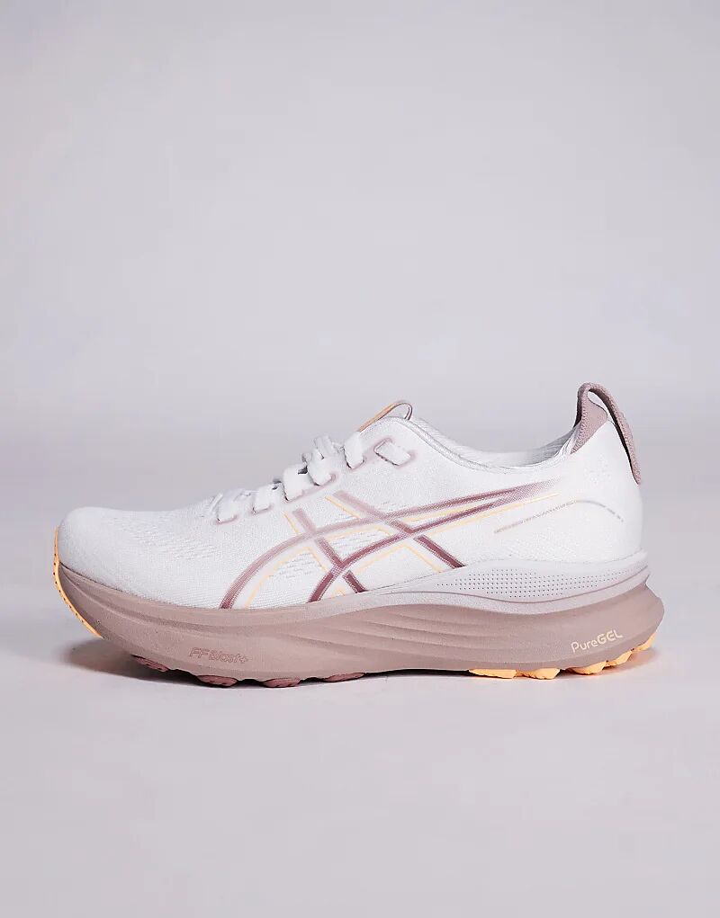 Кроссовки для бега Asics Gel-Kayano 32 белого и оранжевого цветов — фото 2