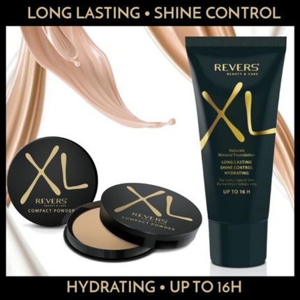 

XL Natural Minerals Long-Lasting Shine Control Foundation или компактная пудра UK Revers Cosmetics