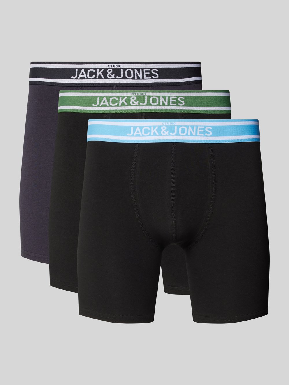 

Боксеры с эластичной резинкой на поясе, модель «TEDDY», в упаковке 3 шт Jack & Jones, черный