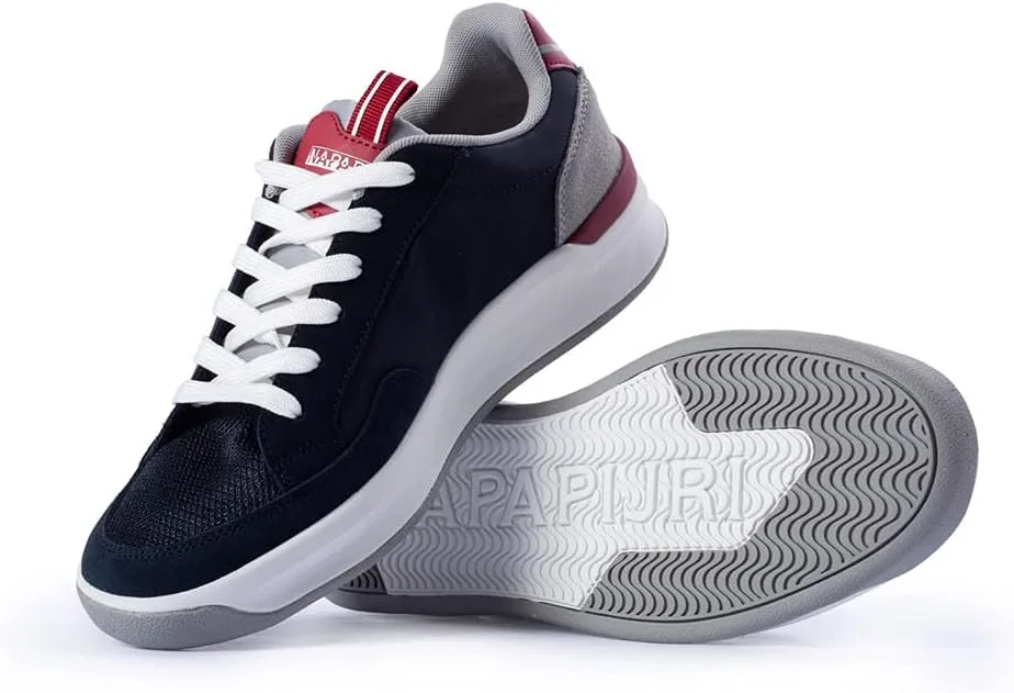 Кроссовки Napapijri Footwear NP0A4FK8 Egret для мужчин, белые с серым рисунком — фото 3
