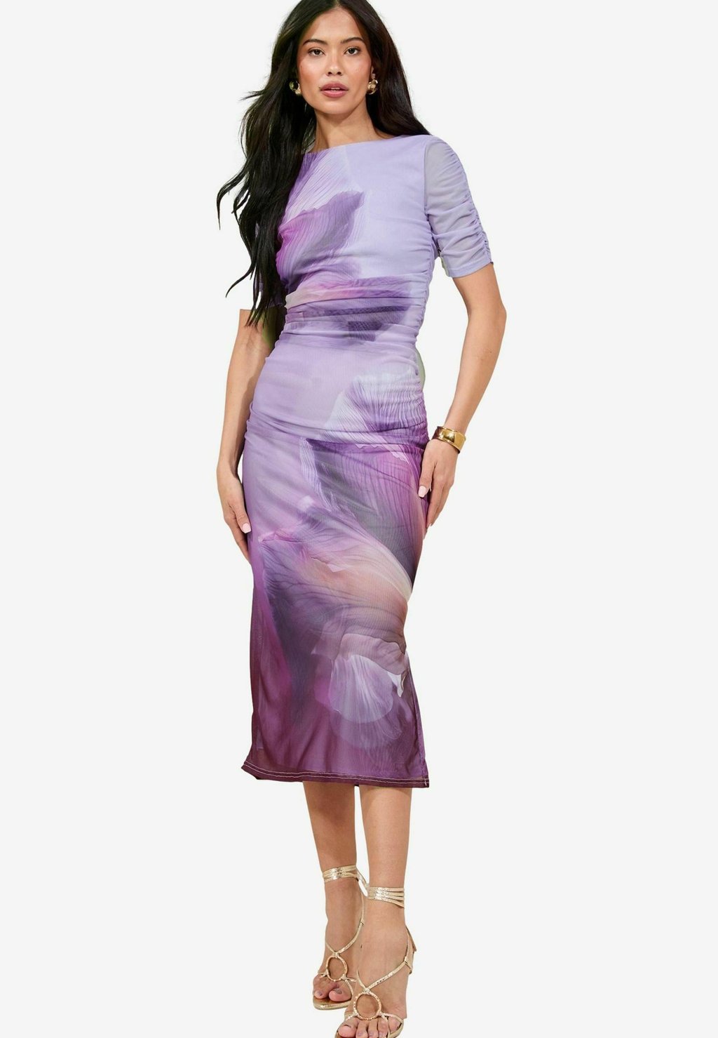 

Повседневное платье RUCHED DETIAL MIDI Lipsy, фиолетовый