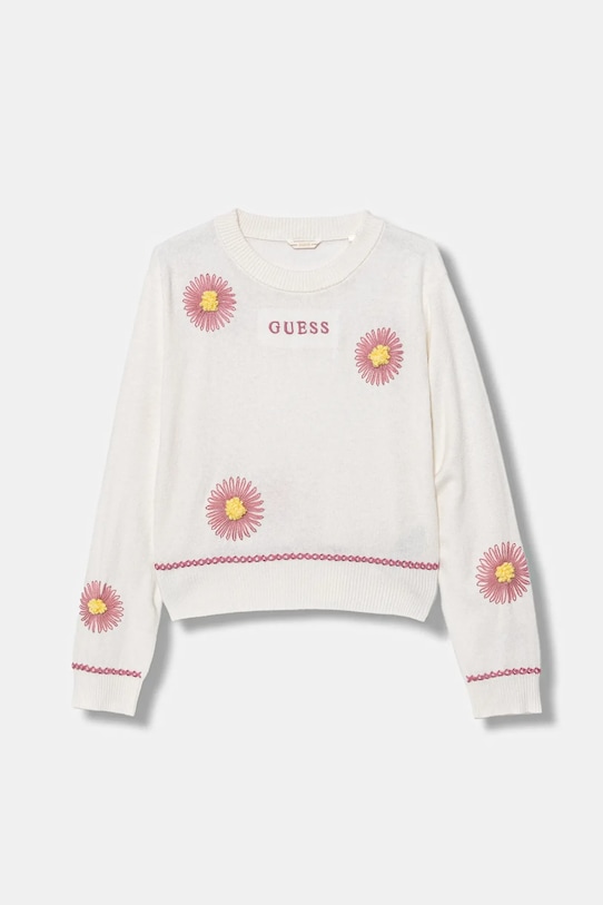 

Детский свитер с добавлением шерсти Guess, бежевый