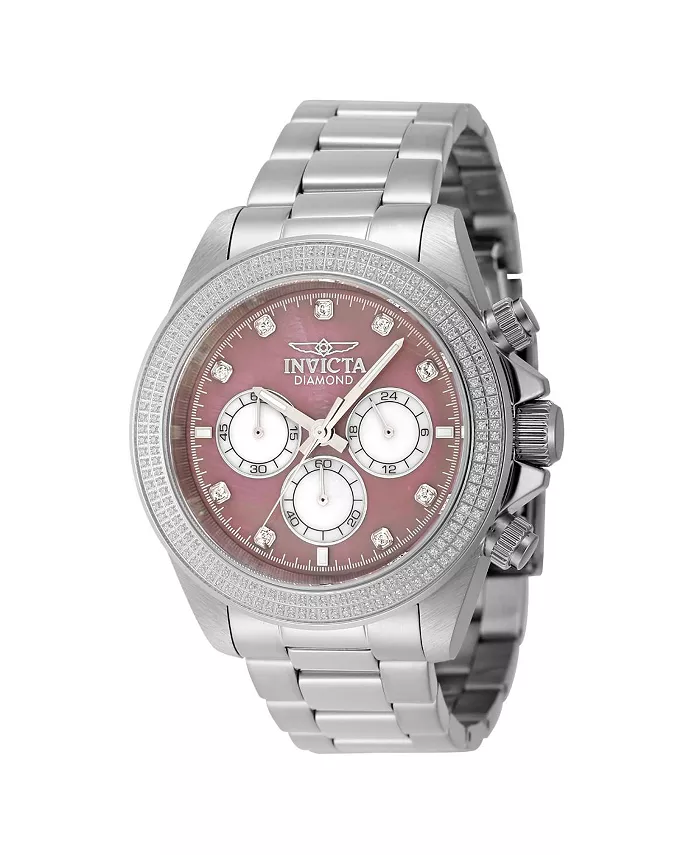 

Мужские часы 48752 Elite Quartz Chronograph Pink с белым циферблатом Invicta, серебряный