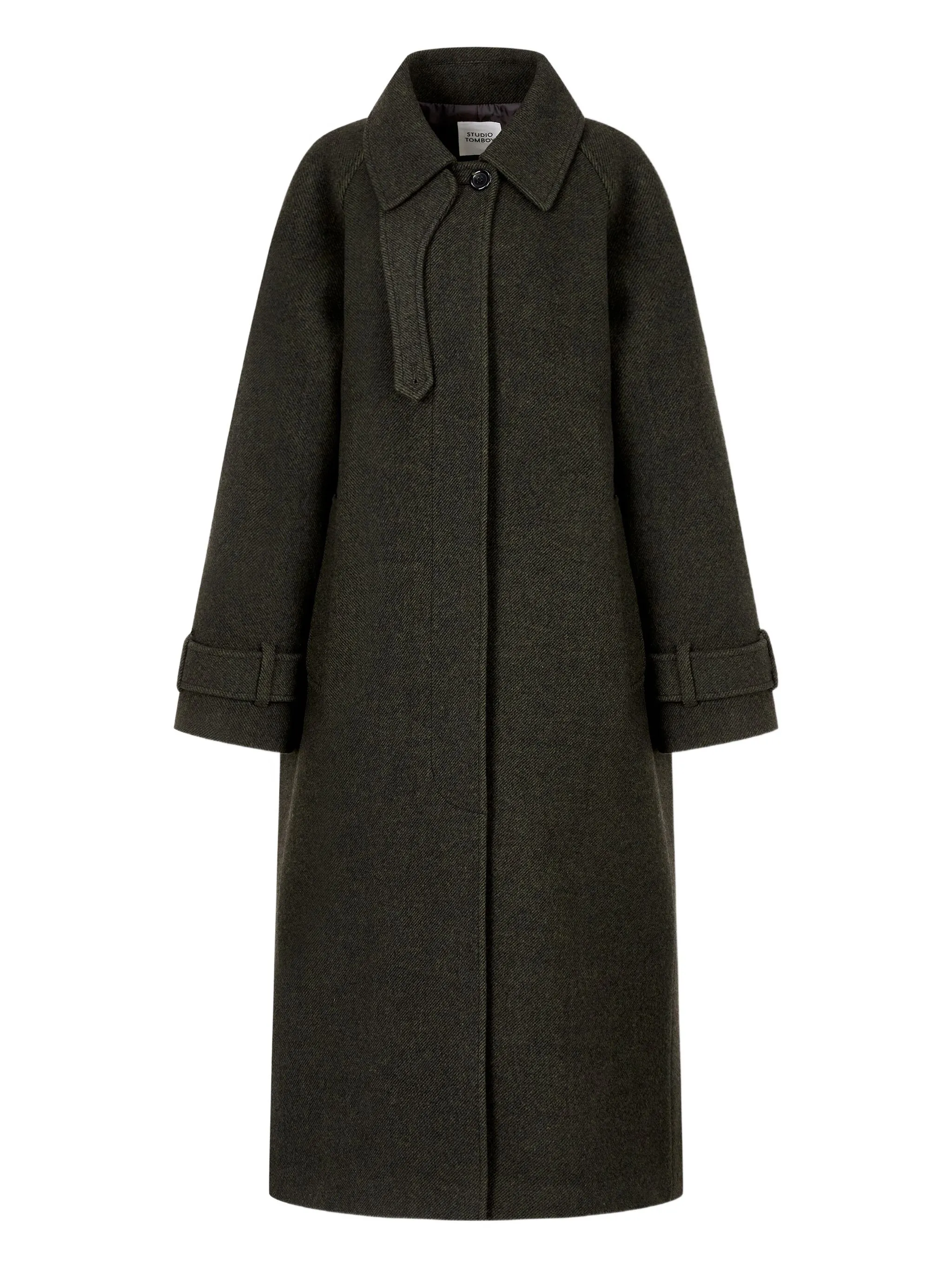 

Пальто Реглан balmacaan Studio Tomboy, зеленый