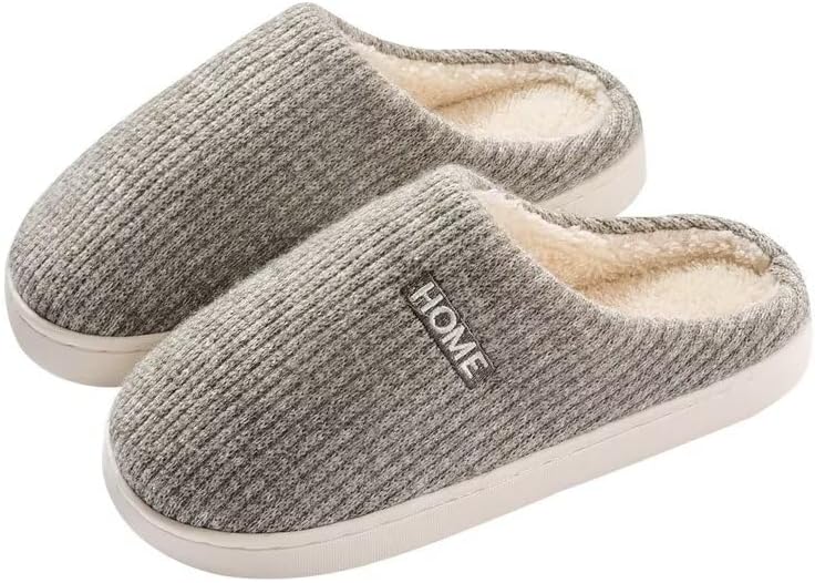 

Тапочки Zonkacen для мужчин и женщин с толстой подошвой, теплые, для дома и спальни, для зимней ходьбы, серый