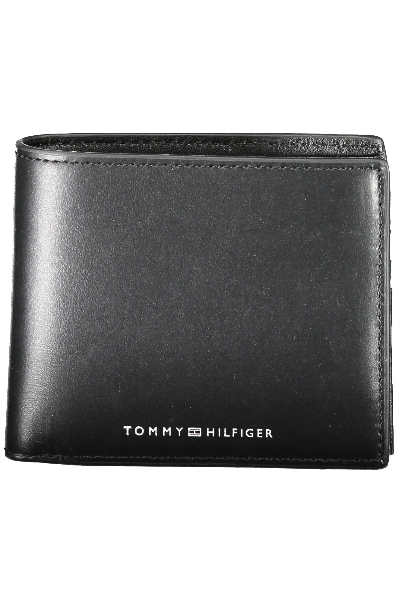 

Черный кожаный мужской кошелек Tommy Hilfiger
