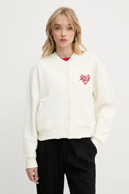 

Хлопковая толстовка Karl Lagerfeld, бежевый