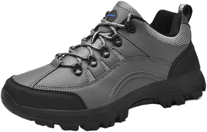 

Мужские противоскользящие кроссовки для путешествий и пересеченной местности Мужские поддерживающие беговые кроссовки Амортизирующие легкие спортивные кроссовки Hhhchpm, серый