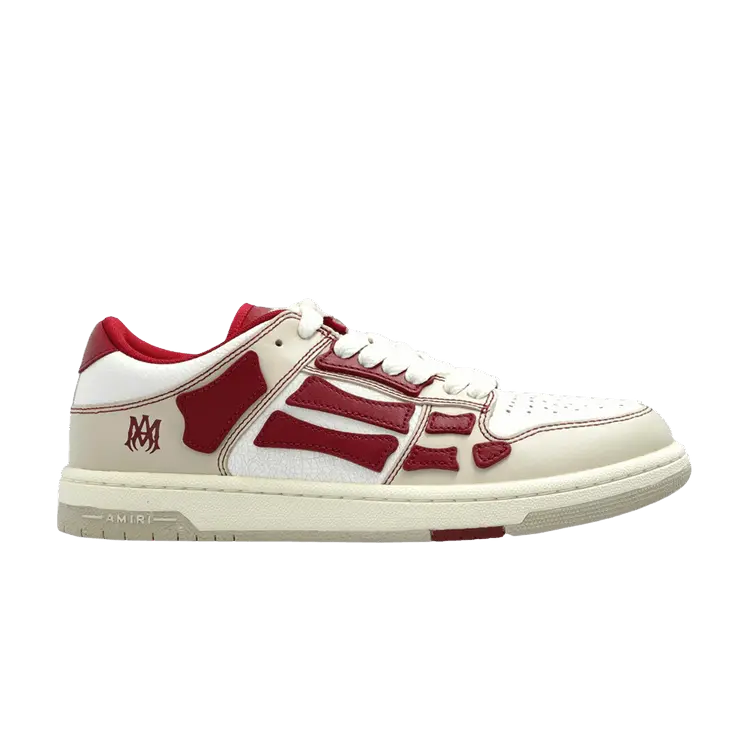 Кроссовки Amiri Wmns Skel Top Low Varsity - Deep Red, кремовый