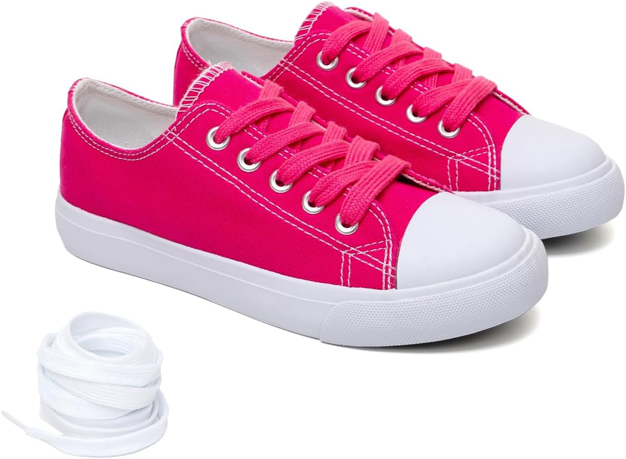 

Классические унисекс кеды Fashion Supply с низким верхом из ткани - повседневная обувь на шнуровке для мальчиков, девочек и малышей с резиновой подошвой, включают дополнительные белые шнурки The Fashion Supply