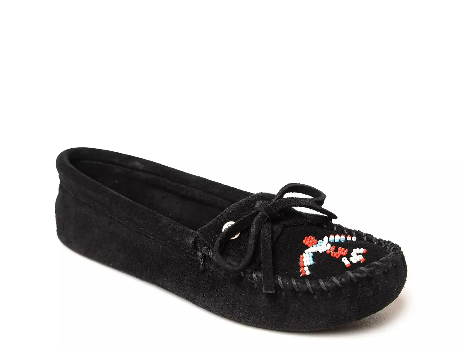 Мокасины Minnetonka Thunderbird Animikii на плоской подошве, черные