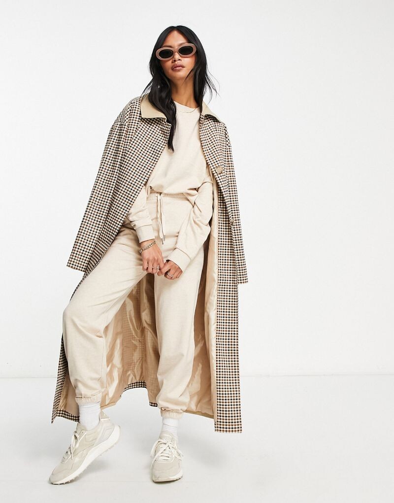 

Базовые узкие спортивные штаны овсяного вереска ASOS DESIGN