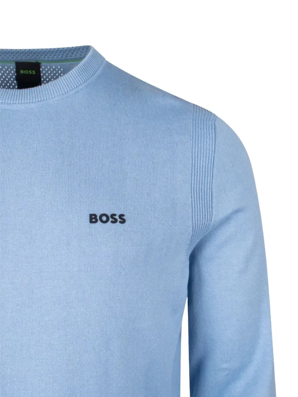 Джемпер Ever x с ребристым круглым вырезом Boss, синий — фото 3