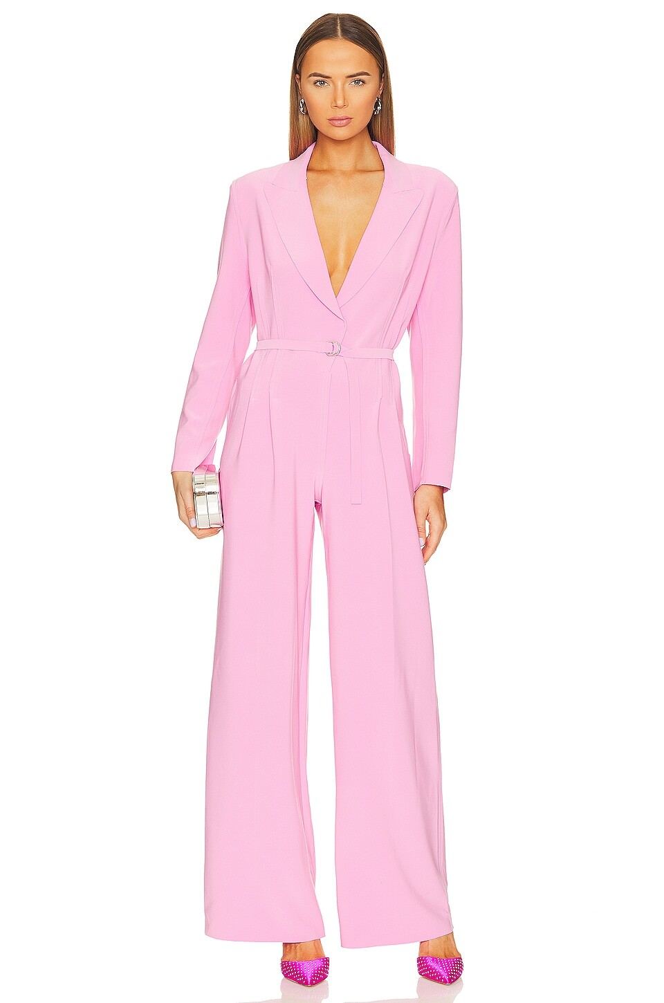 

Комбинезон Norma Kamali Single Breasted Straight Leg, цвет Candy Pink