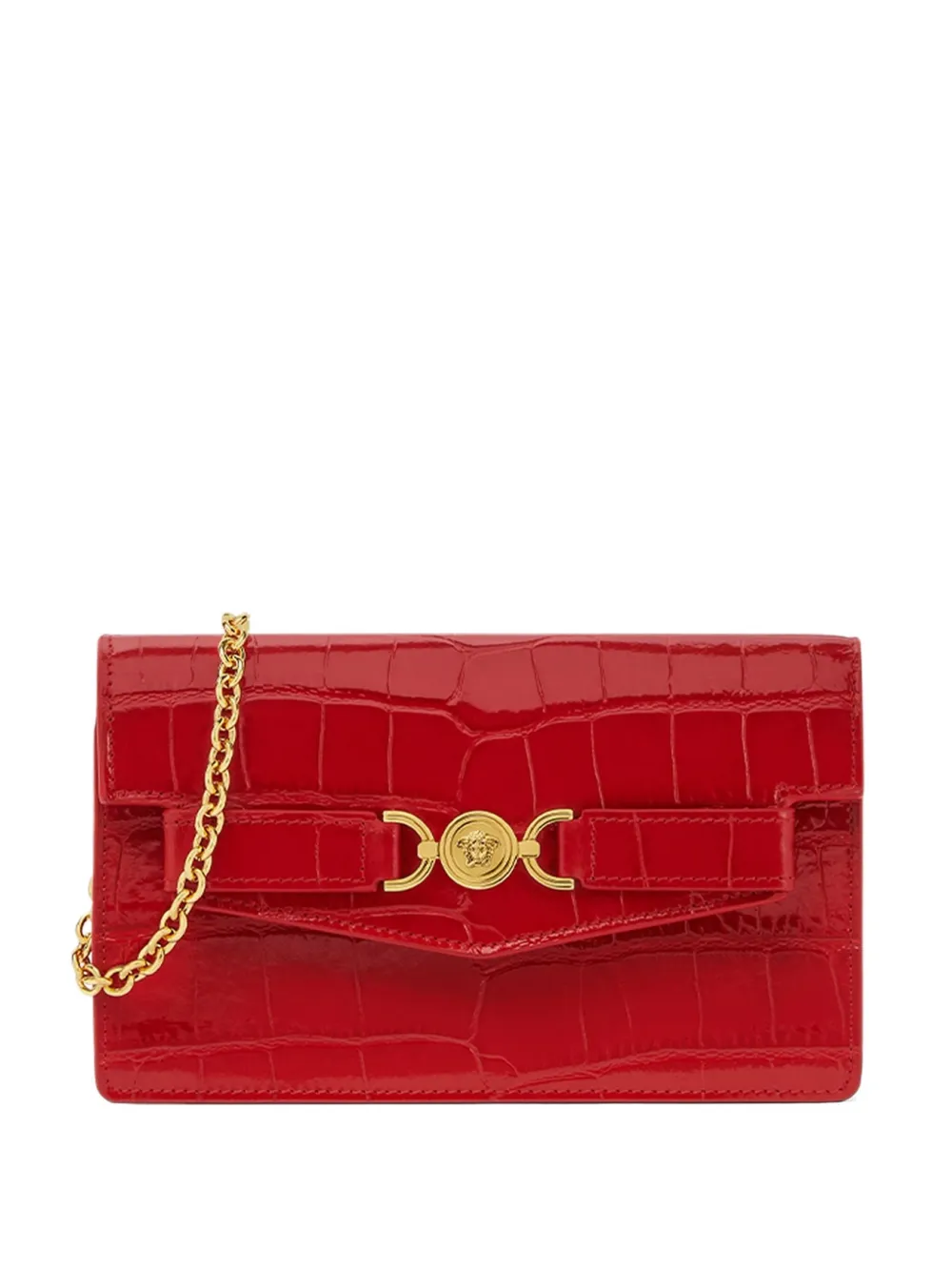 

Клатч с декором Medusa VERSACE, красный