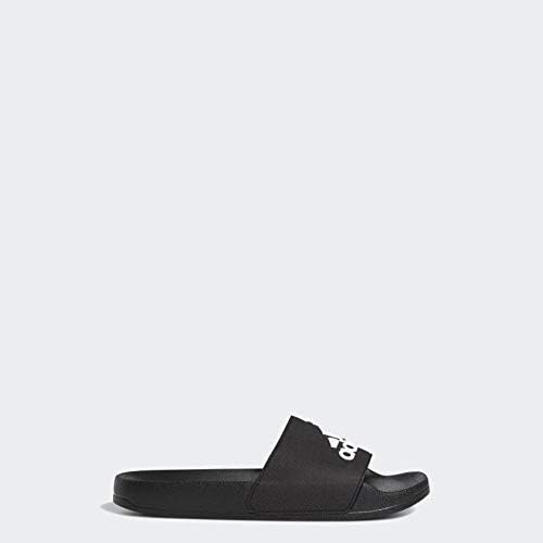 Детские шлепанцы для душа adidas Adilette, белый/черный — фото 2