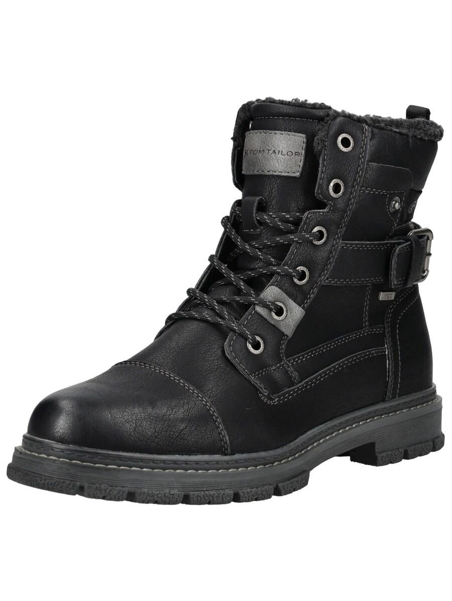 

Ботинки на шнуровке TOM TAILOR, Black