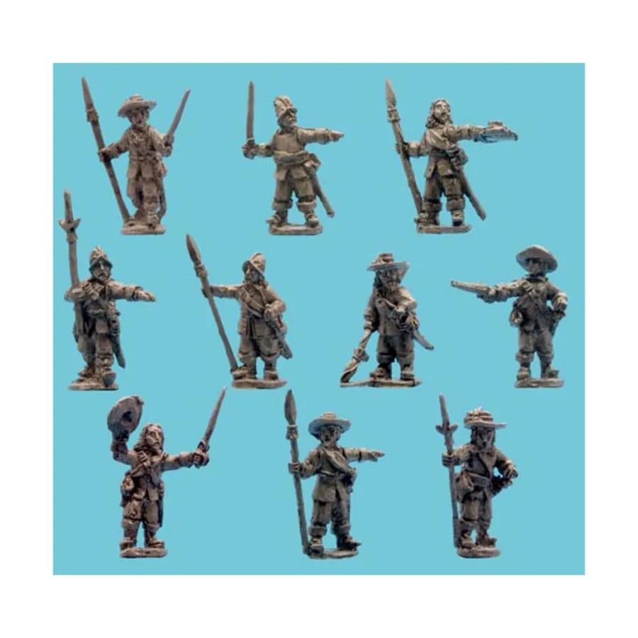 

Офицеры с партизанами, Historical Miniatures - English Civil War (15mm)