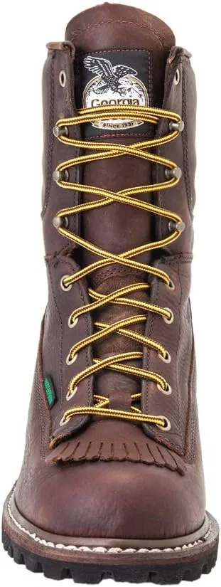 Мужские рабочие ботинки Georgia Boot 8 Inch Loggers G7313 для работы на производстве и в строительстве, Brown — фото 4