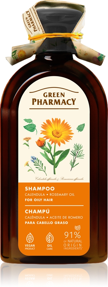 

Шампунь с календулой для нормальных и жирных волос Green Pharmacy, 350 мл