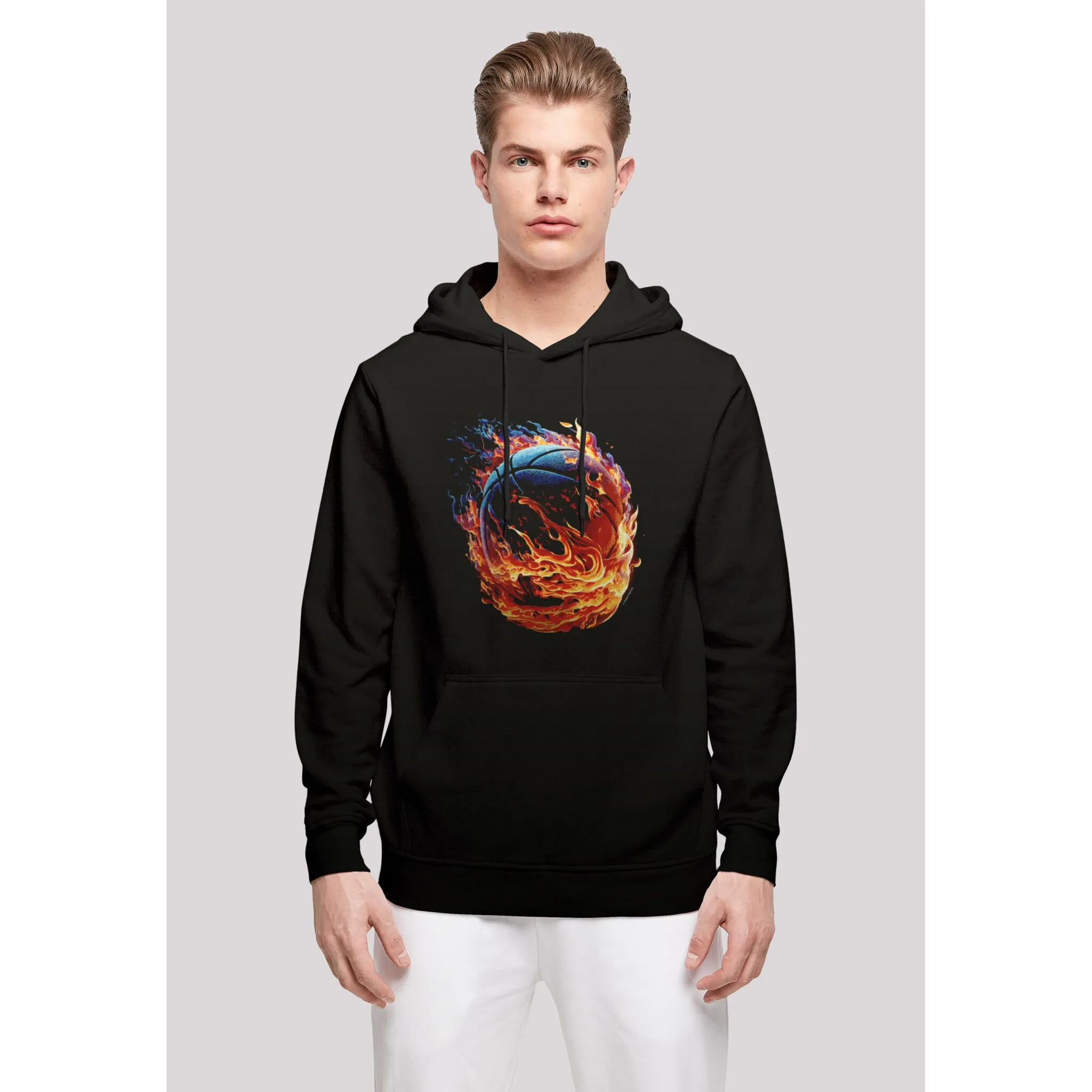 

Толстовка F4NT4STIC "Basketball On Fire Sport HOODIE", принт, черный