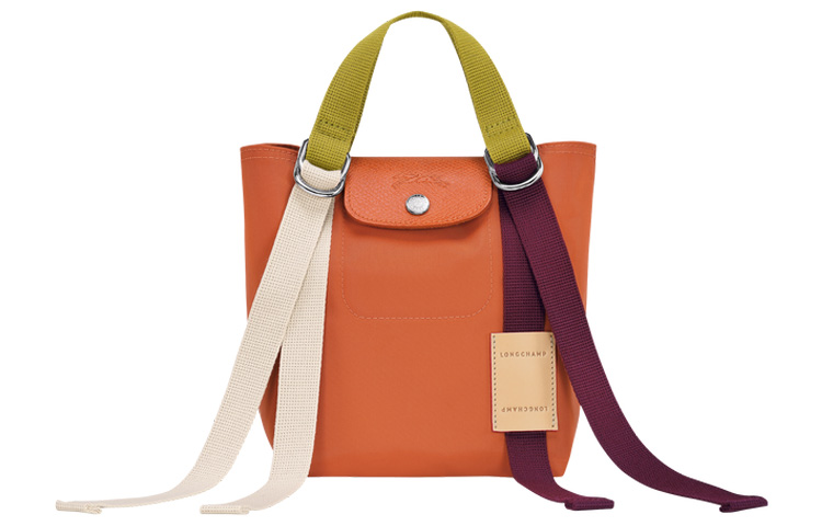 

LONGCHAMP Сумка на одно плечо малая женская из кожи с канвасом и полиамидом, Carrot