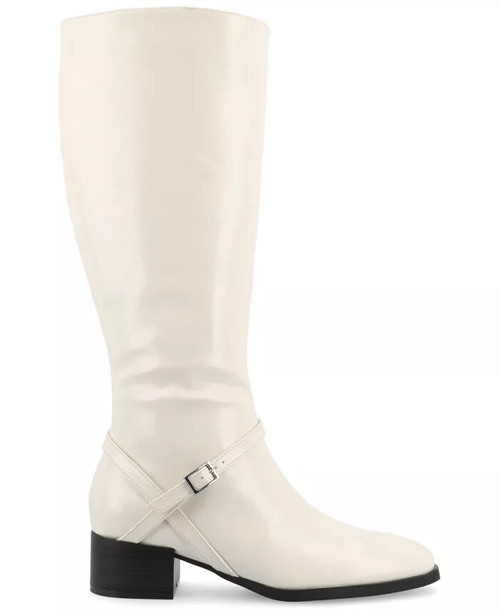 Женские сапоги для верховой езды Rhianah Wide Width Wide Calf Heel с высоким коленом Journee Collection, слоновая кость/кремовый — фото 2