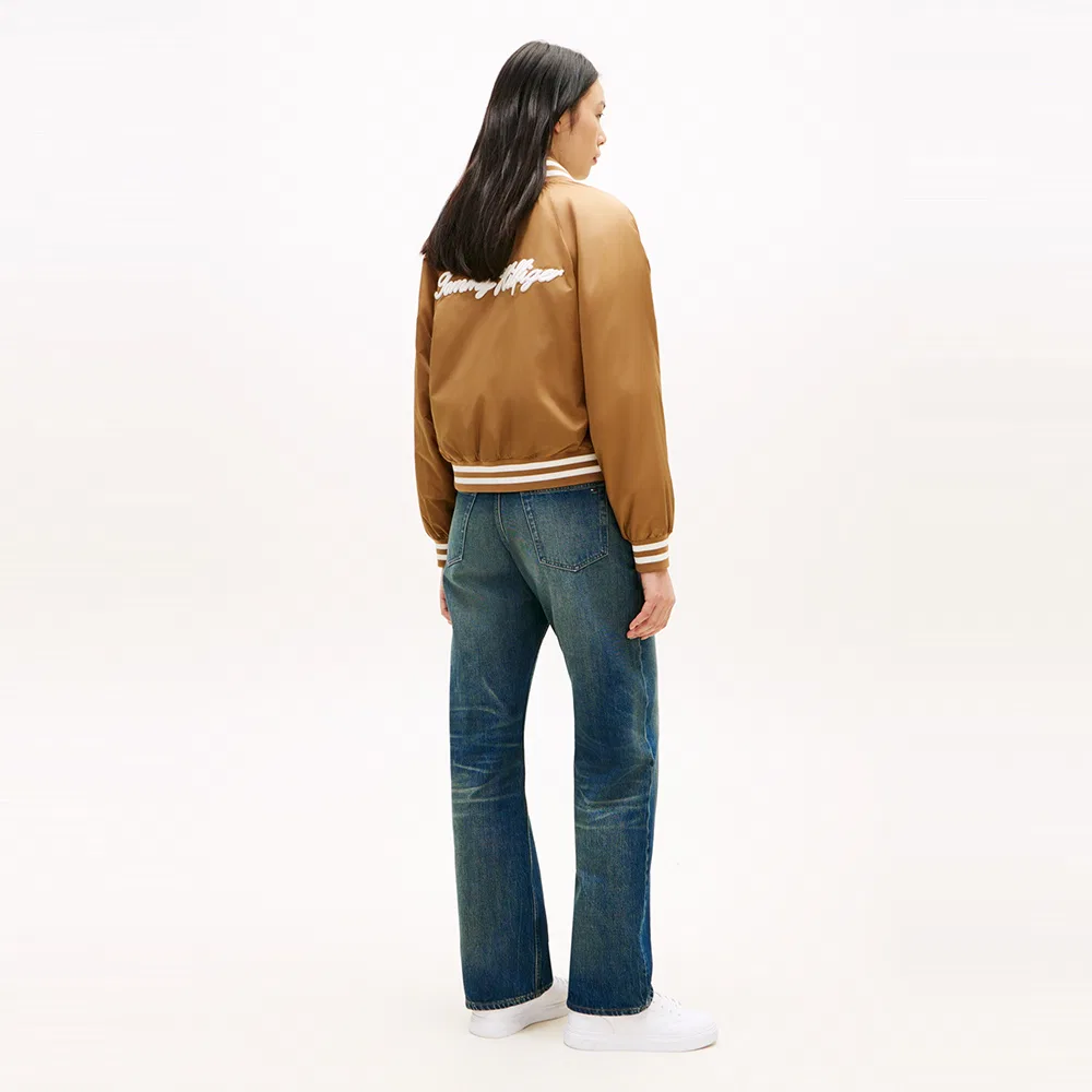 Женская куртка-бомбер Tommy Hilfiger Women, тёмно-коричневая — фото 3