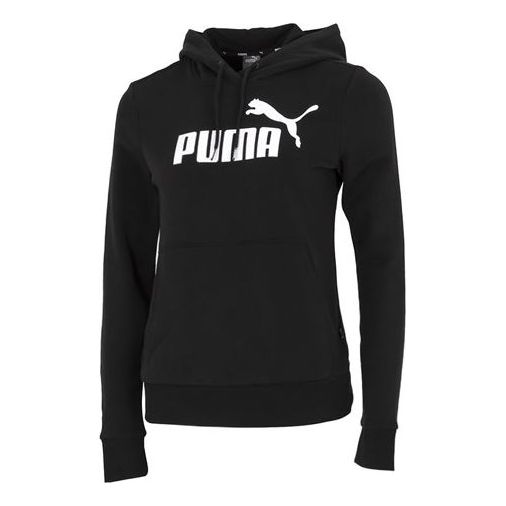 

Толстовка (WMNS) PUMA Minimalistic Alphabet Large Logo Printing Athleisure Casual Sports Hoodie Black 588712-01