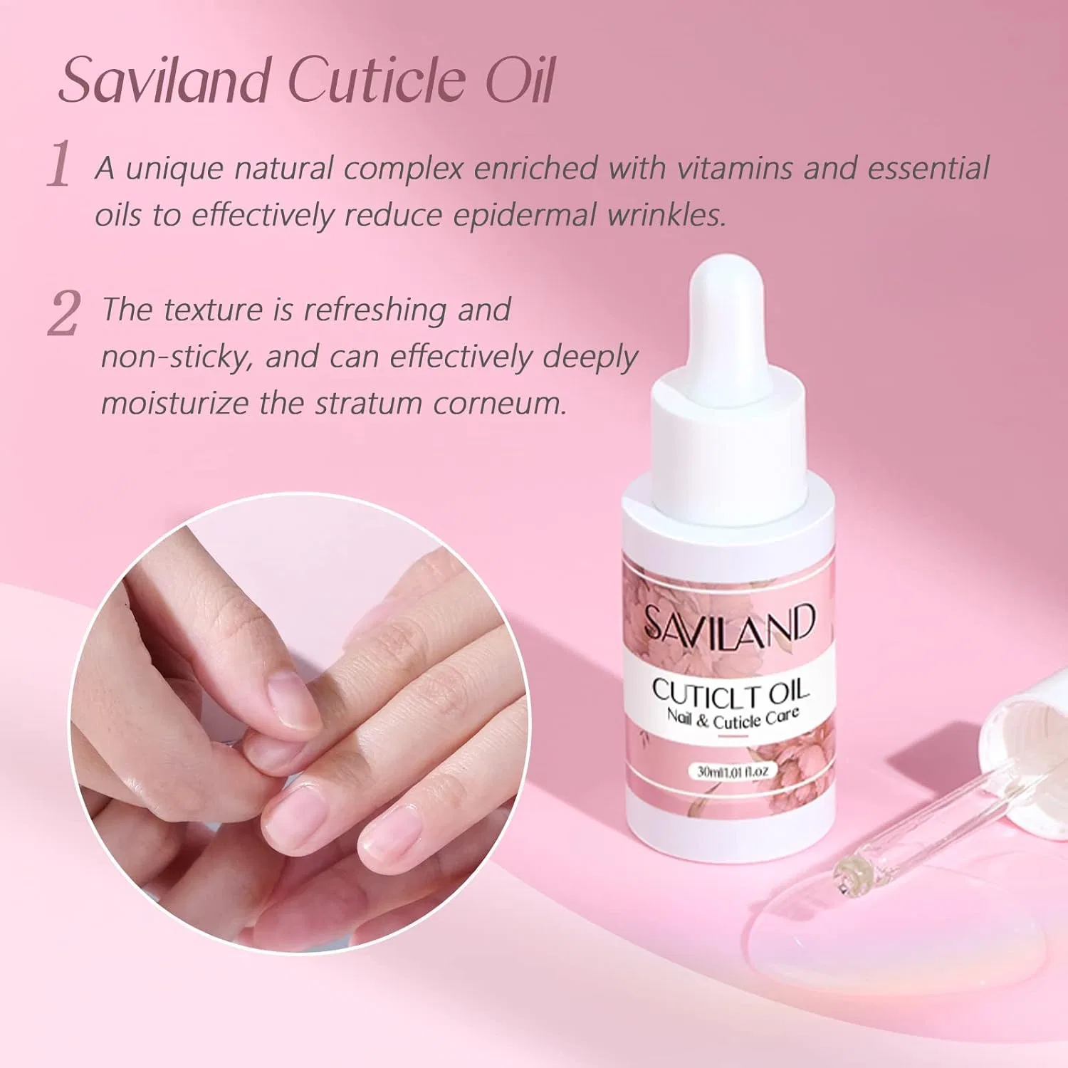 Набор Saviland для удаления кутикулы с маслом и инструментами Saviland, 60 Ml + 30 Ml — фото 3