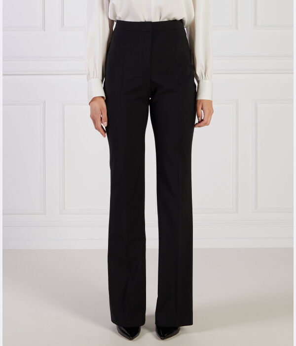 

Брюки из шерстяной ткани тулеа Straight Fit Boss, черный