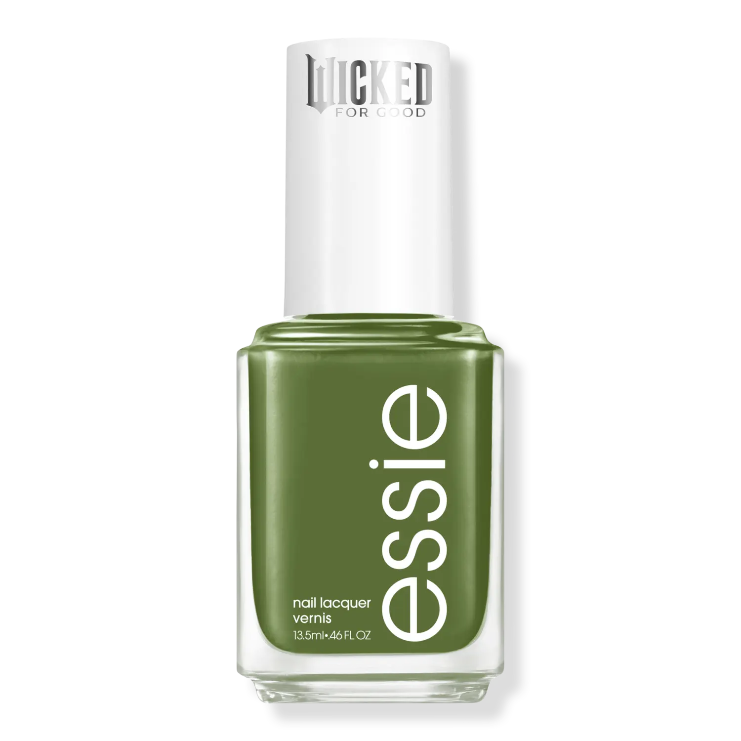 

Лимитированная серия essie x Wicked: Лак для ногтей салонного качества For Good Essie, my future is unlimited (olive green with yellow undertones and a cream finish)
