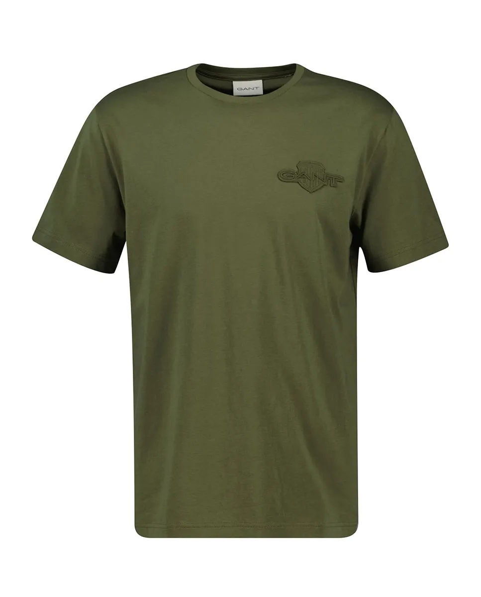 

Мужская футболка с коротким рукавом и круглым вырезом, большие размеры Gant, зеленый