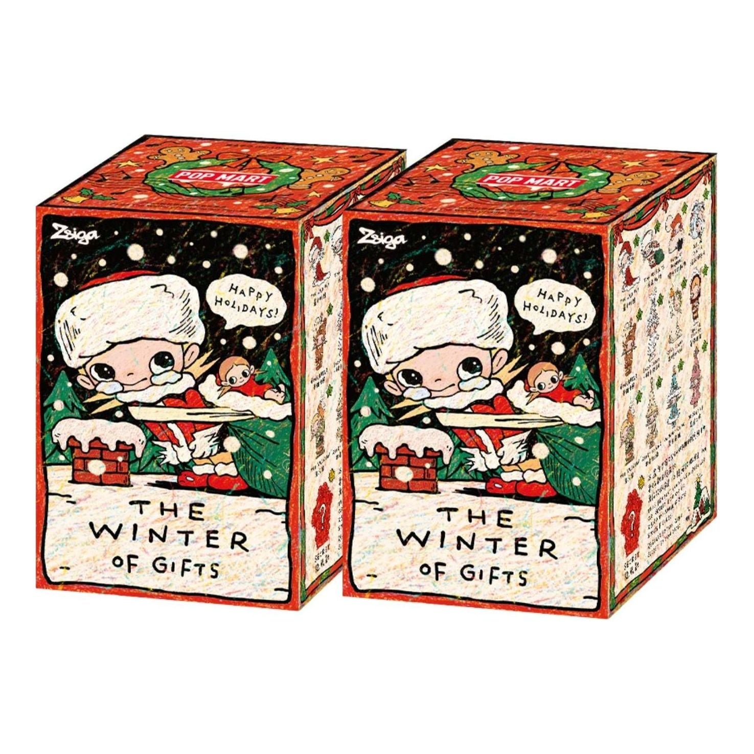 

Фигурки Pop Mart Zsiga из серии «Зима подарков», запечатанные коробки (2 непрозрачные коробки)