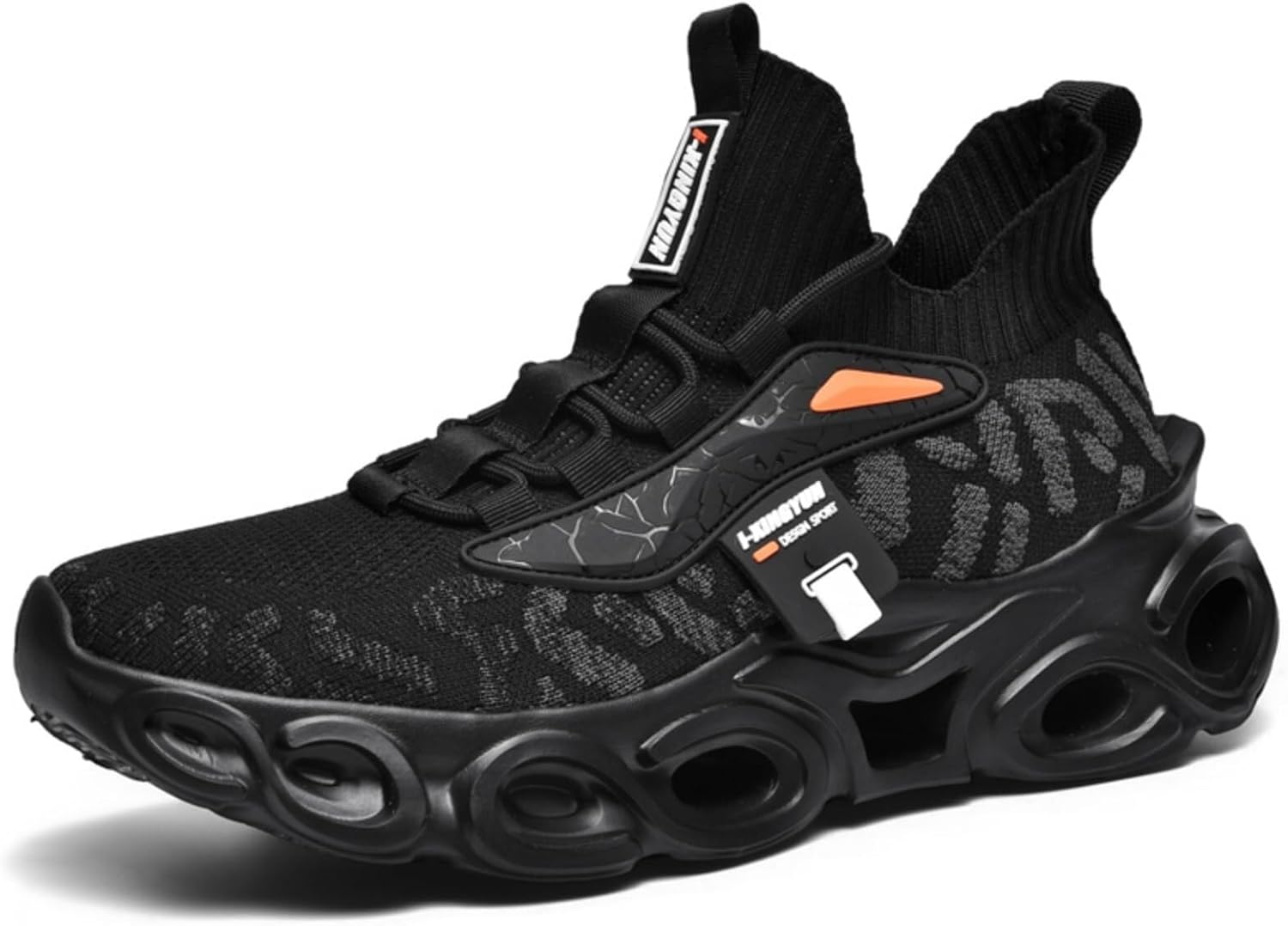 

Мужские модные спортивные баскетбольные кроссовки с дышащей, противоскользящей и износостойкой подошвой, с хорошим сцеплением для активного отдыха на улице Solastride, черный