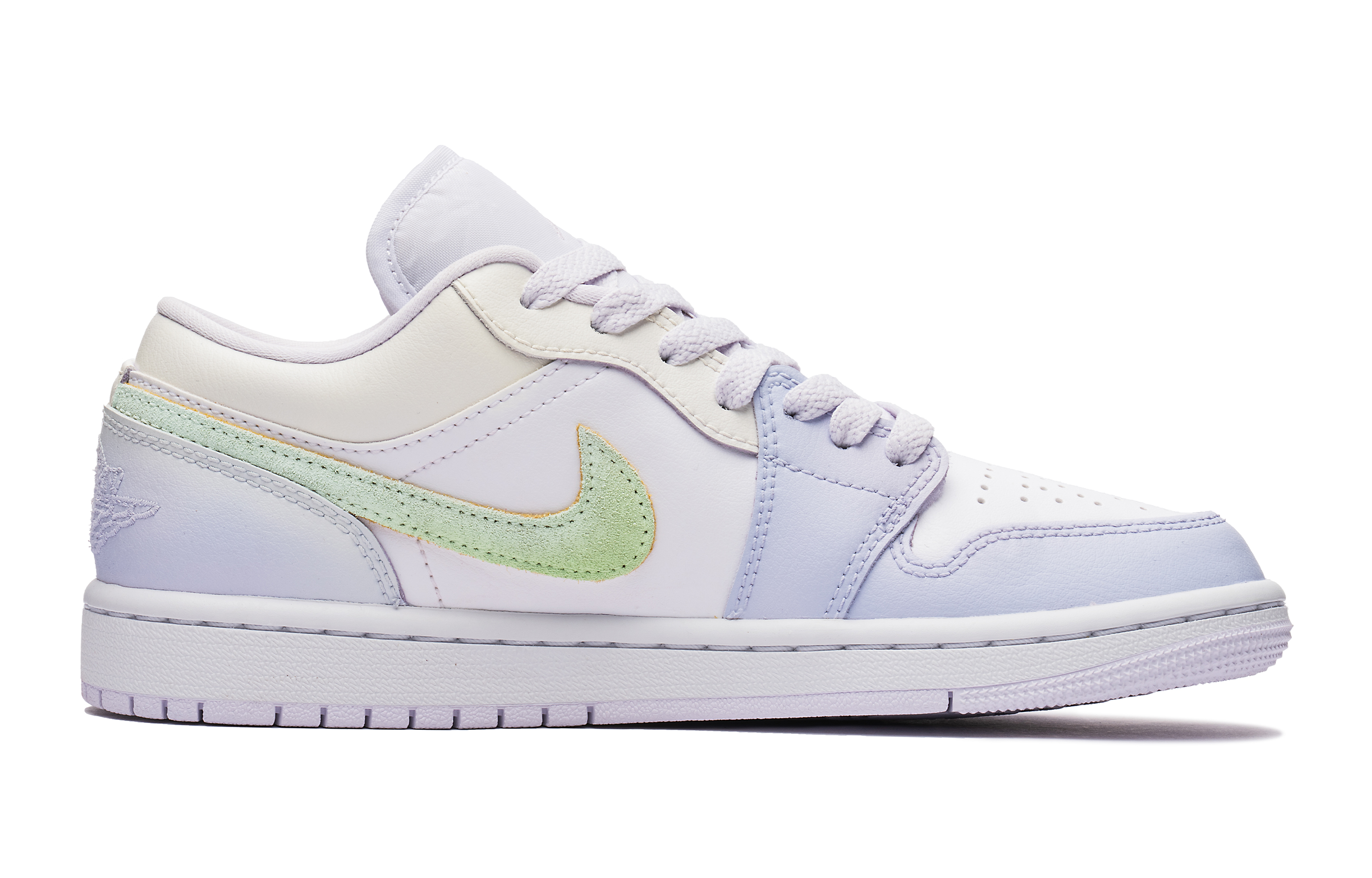 

Кроссовки Air Jordan 1 Vintage Basketball Shoes Women's Low-top Lilac/Apple Green, светло-фиолетовый