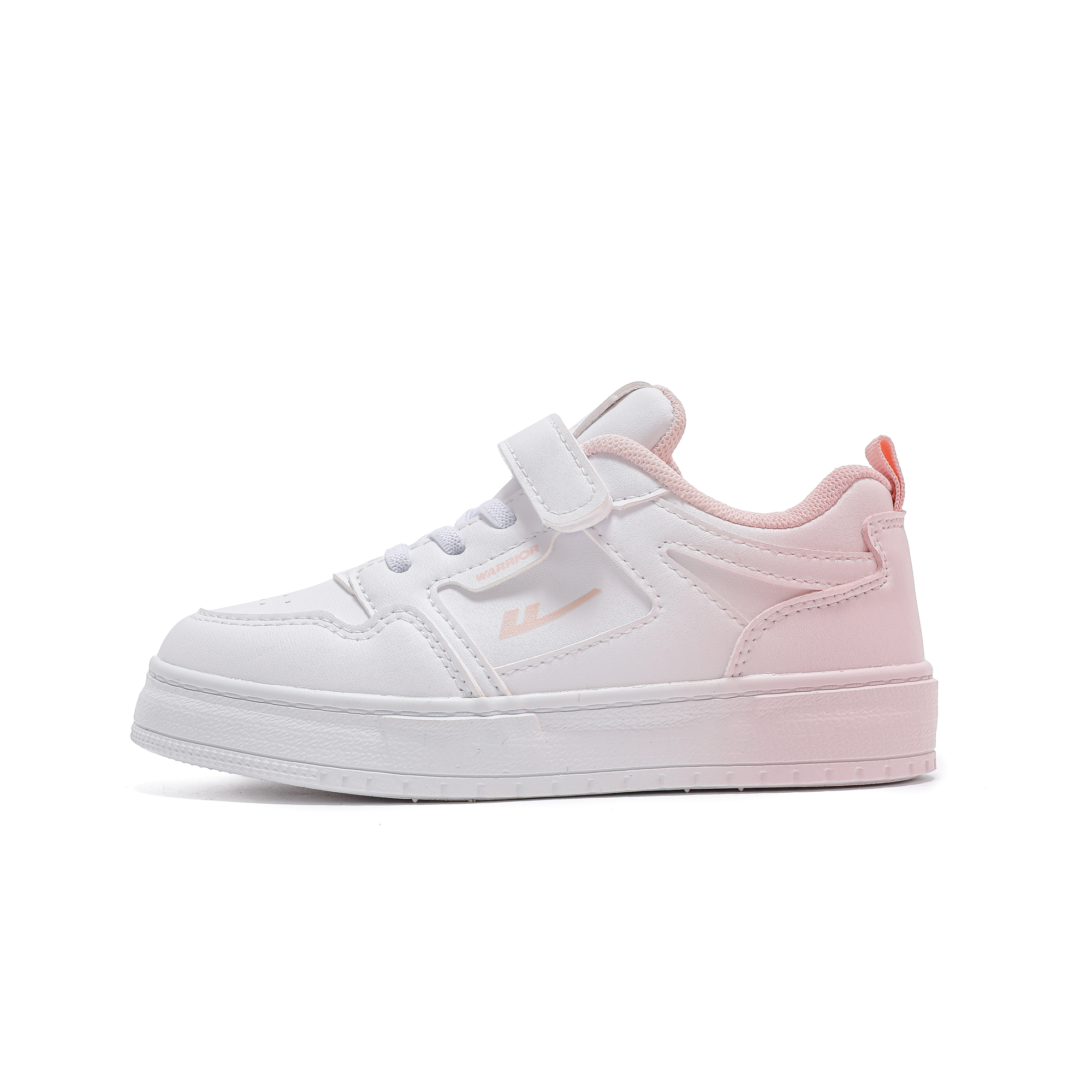 

Нескользящие и дышащие низкие детские кроссовки для скейтбординга WARRIOR, белый/розовый